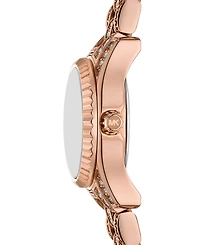 Michael Kors Women's Lexington Three-Hand Rose Gold-Tone Stainless Steel Watch 19mm