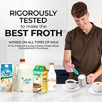 Powerful Handheld Mini FrothMate Milk Frother Stainless Steel