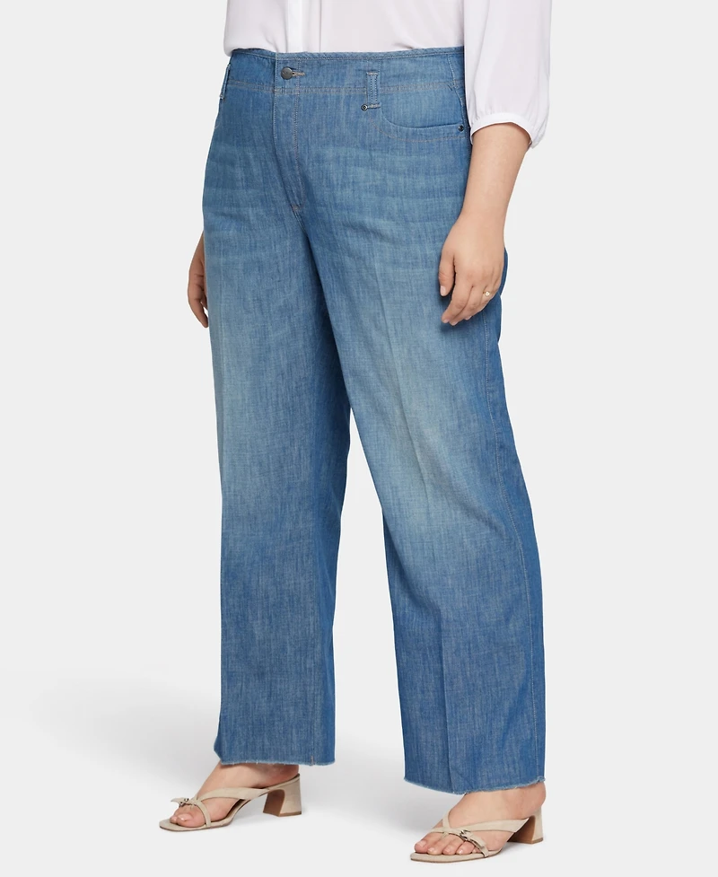 Nydj Plus High Rise Teresa Wide Leg Jeans