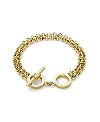 Olivia Burton Women's Honeycomb Toggle Gold Plated Bracelet