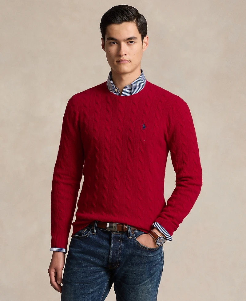 Polo Ralph Lauren Men's Wool-Cashmere Cable-Knit Sweater