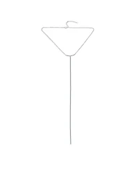 Bling Jewelry Minimalist Simple Thin Cubic Zirconia Pave Cz Lariat Choker Necklace Prom .925 Sterling Silver Adjustable