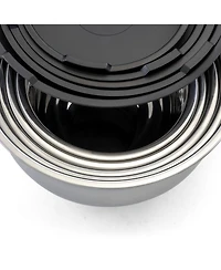 MegaChef 5 Piece Multipurpose Stackable Mixing Bowl Set with Lids