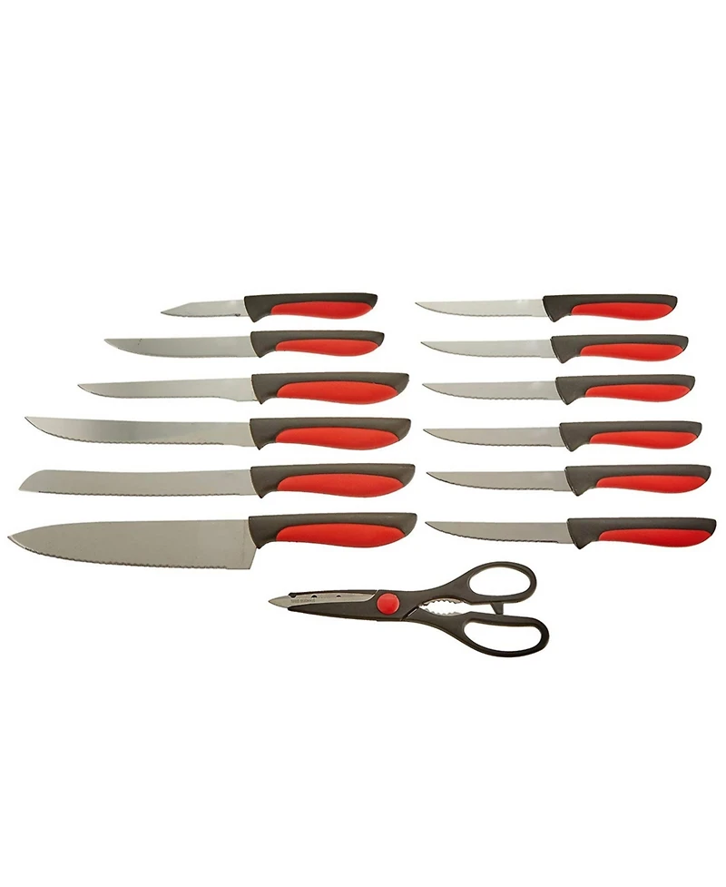 MegaChef 14 Piece Cutlery Set Teal