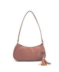 Like Dreams Ash Heart Tassel Woven Shoulder Bag