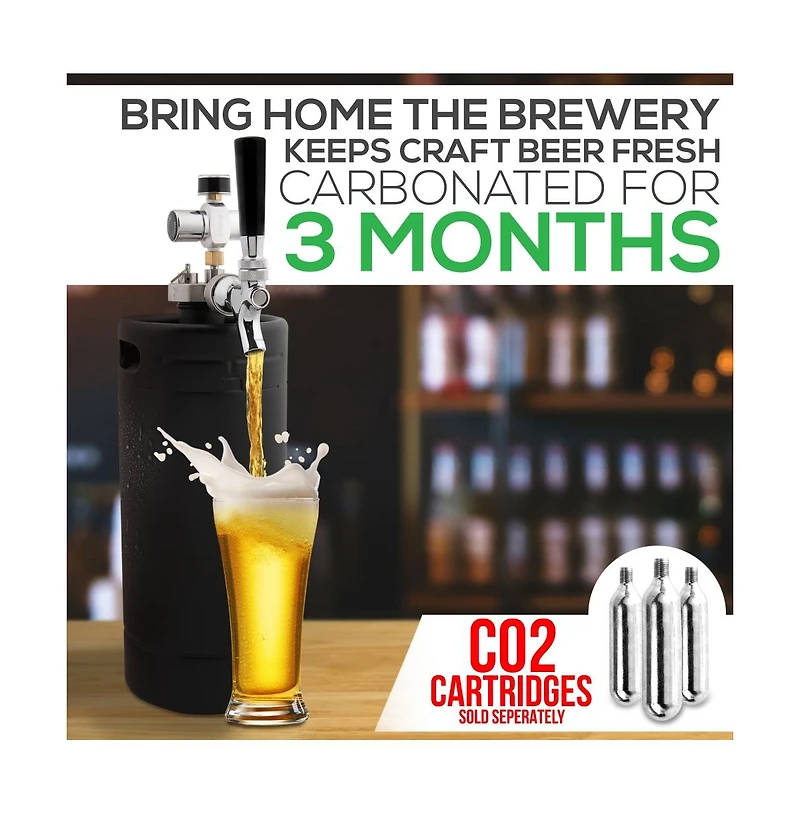 NutriChef Homebrew Mini Keg Beer Dispenser