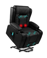 Best Choice Products Electric Power Lift Recliner Massage Chair Furniture w/ Usb Port, Heat, Cupholders