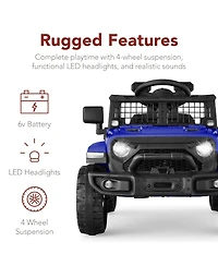 Best Choice Products 6V Kids Ride-On Truck Car w/ Parent Remote Control, 4-Wheel Suspension, Led Lights