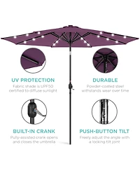 Best Choice Products 10ft Solar Led Lighted Patio Umbrella w/ Tilt Adjustment