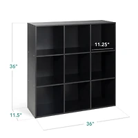 Best Choice Products 9-Cube Bookshelf, 11in Display Storage Compartment Organizer w/ 3 Removable Back Panels