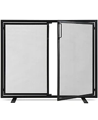 Best Choice Products 38.5x31in 2-Door Fireplace Screen, Handcrafted Wrought Iron Spark Guard w/ Magnetic Doors