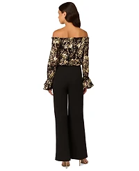 Adrianna Papell Women's Off-The-Shoulder Lace & Crepe Jumpsuit