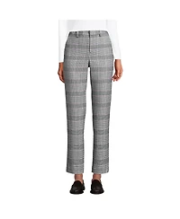 Lands' End Women's High Rise Brushed Flannel Tapered Ankle Pants