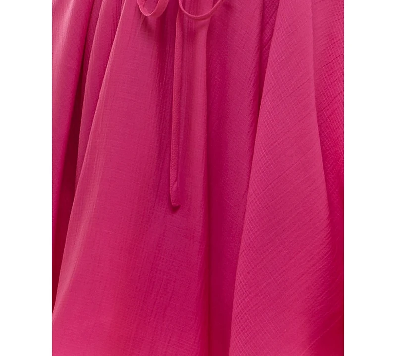 Crystal Doll Juniors' Scoop-Neck Puff-Sleeve Dress