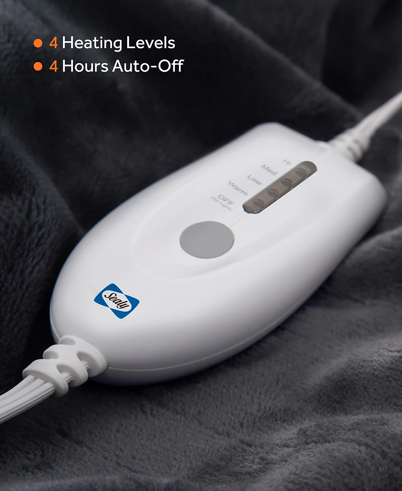 Sealy Heated Flannel Throw, 50" x 60"