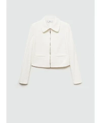 Mango Women's Textured Cotton-Blend Jacket