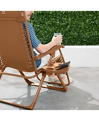 Best Choice Products Monochromatic Zero Gravity Chair, Folding Patio Recliner w/Side Tray, Headrest