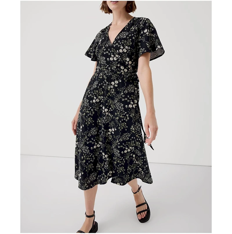 Pact Women's Organic Cotton Cafe Crepe Wrap Dress