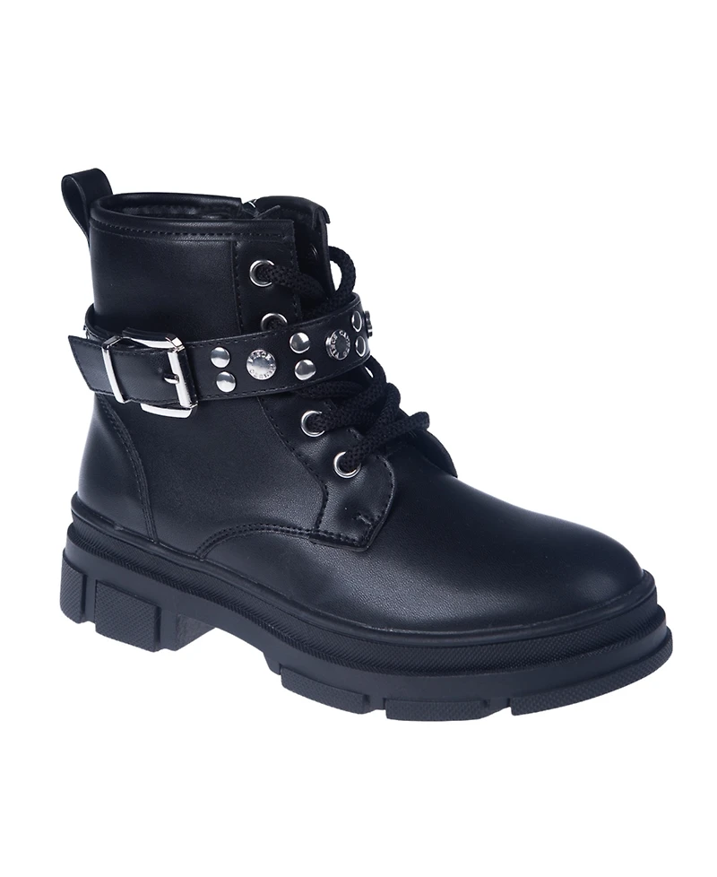 Vince Camuto Little and Big Girls Lace Up Stud and Logo Rivet Details Boot