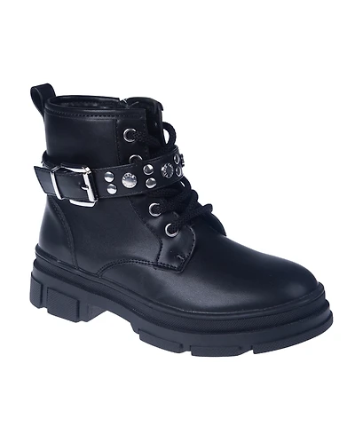 Vince Camuto Little and Big Girls Lace Up Stud and Logo Rivet Details Boot