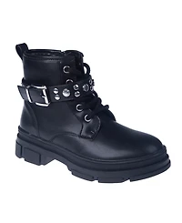 Vince Camuto Little and Big Girls Lace Up Stud and Logo Rivet Details Boot