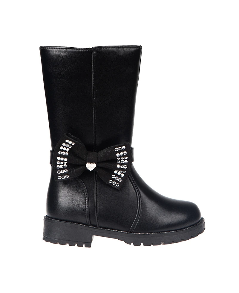 Vince Camuto Toddler Girls Tall Bow with Rhinestones Boot