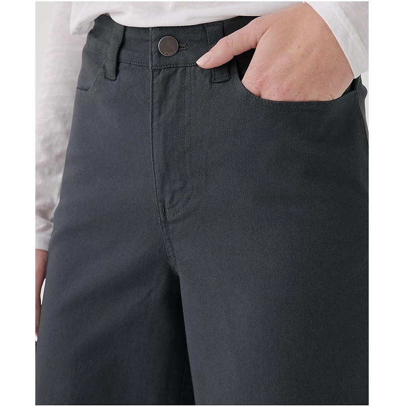 Pact Women's Organic Cotton Stretch Twill Denim Wide Leg Pant
