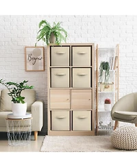 Sorbus 13 Inch 8 Pack Sturdy Collapsible Fabric Storage Cubes with Handle - for Organizing Clothes, Toys, Books, Shelves & more