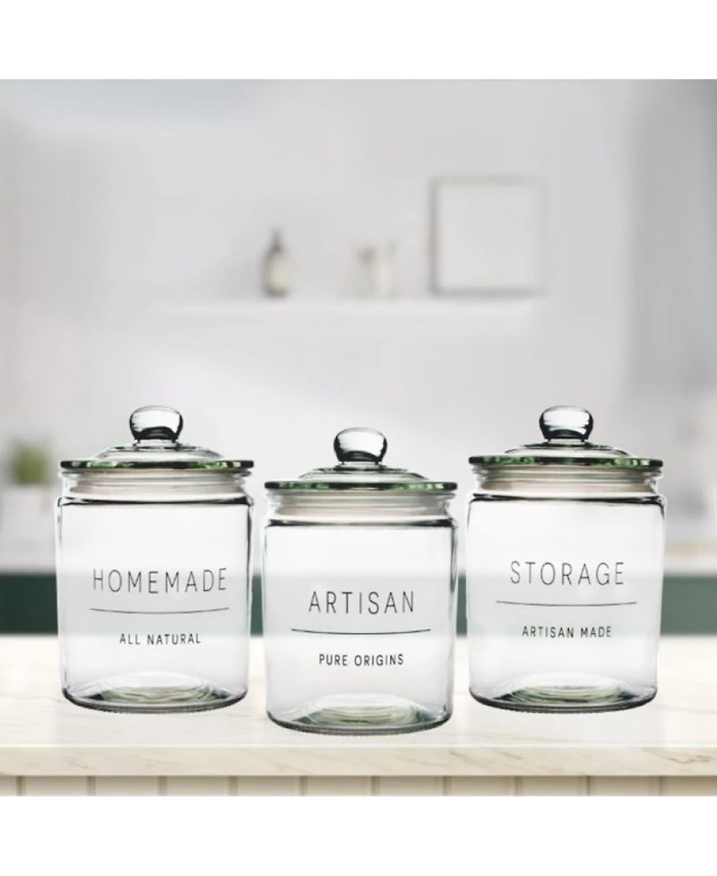 Amici Home Stockholm Glass Round Canister - Storage