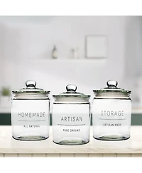 Amici Home Stockholm Glass Round Canister - Storage