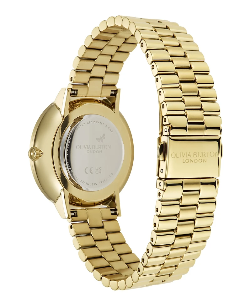 Olivia Burton Women's Ice Burst Gold-Tone Stainless Steel Bracelet Watch 35mm