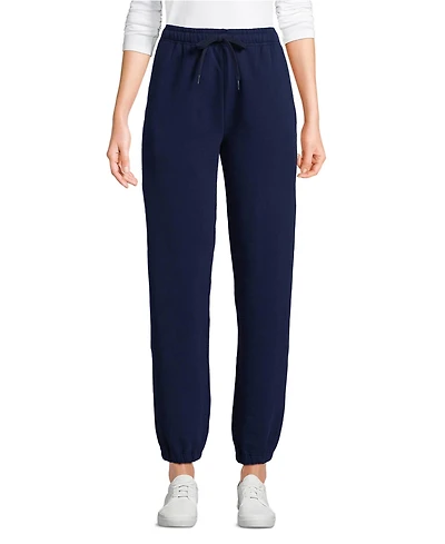 Lands' End Women's Petite Serious Sweats High Rise Jogger Pants - Set Bottom
