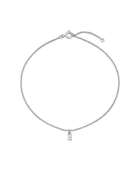 Bling Jewelry Simple Dainty Name Dangle Alphabet Block Letter Ankle Bracelet A Initial Anklet For .925 Sterling Silver Adjustable 9 10 Inch Cable Chai