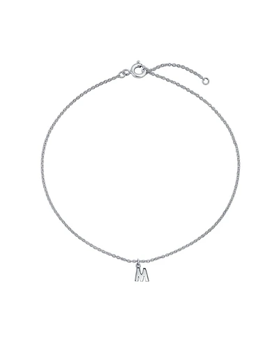 Bling Jewelry Dainty Alphabet Block Letter Anklet Ankle Bracelet Sterling Silver