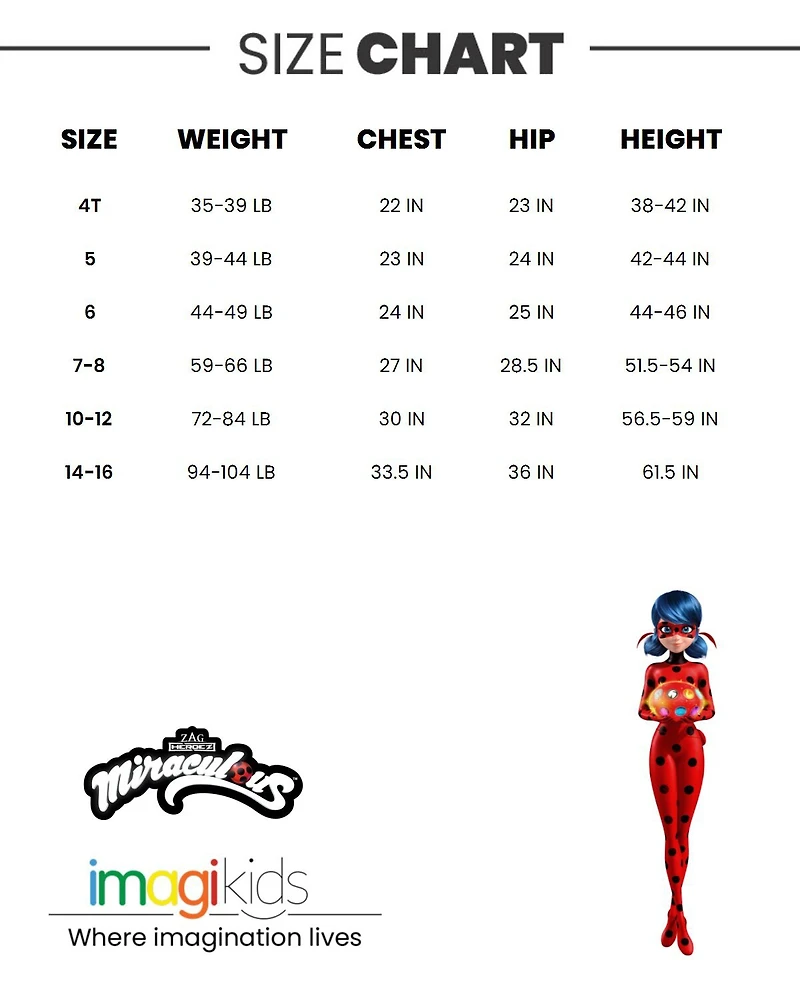 Miraculous Toddler Girls Ladybug Zip Up Hoodie