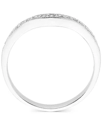 Diamond Milgrain Beaded Contour Band (1/5 ct. t.w.) in 14k White Gold