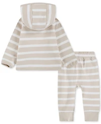 Nike Baby Girls "Ready Set" Striped Hoodie & Jogger Pants, 2-Piece Set
