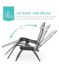 Best Choice Products Set of 2 Zero Gravity Lounge Chair Recliners for Patio