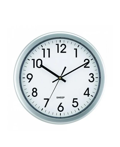 Impecca 12 Inch Quiet Movement Wall Clock - Silver