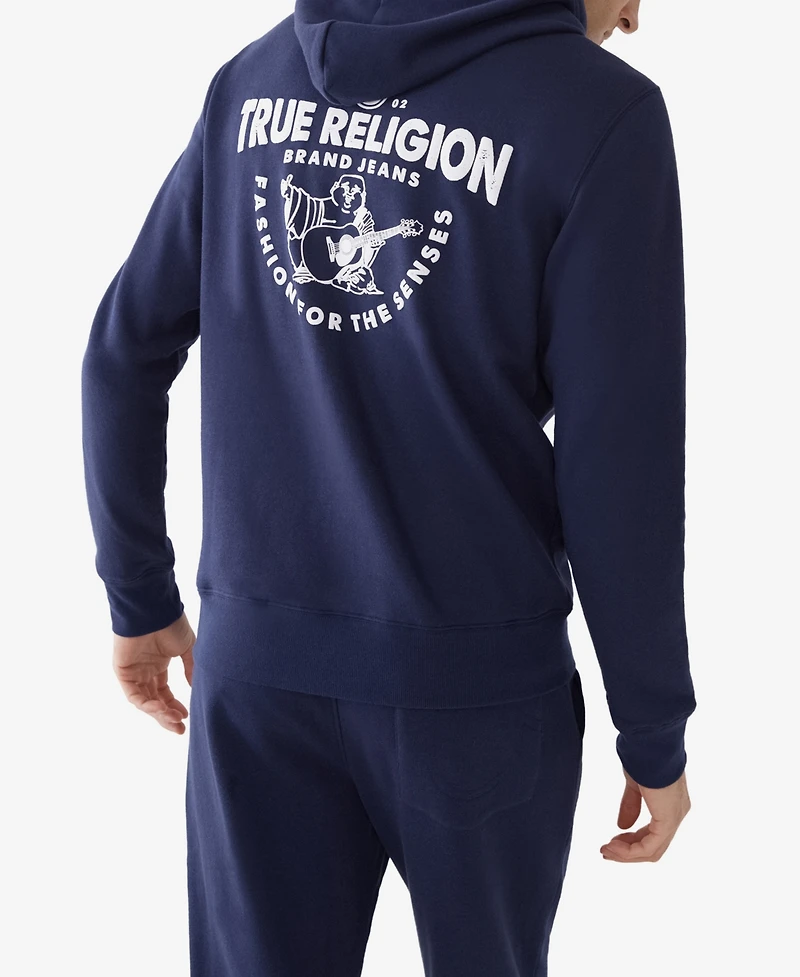 True Religion Men's Core Zip-Front Logo Hoodie