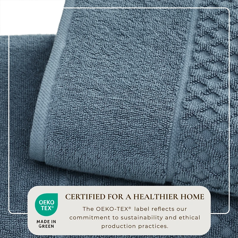 Linery & Co. Quick-Drying Cotton Diamond Waffle Textured Bath Towel, 54" x 27"
