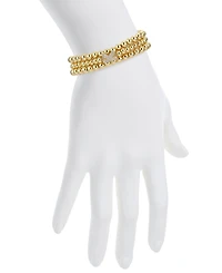 Unwritten Cubic Zirconia Bubble Initial Stretch Bracelet Set