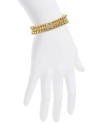 Unwritten Cubic Zirconia Bubble Initial Stretch Bracelet Set