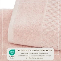 Linery & Co. Quick-Drying Cotton Diamond Waffle Textured -Piece Bath Towel Set