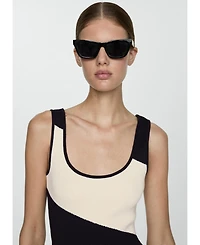 Mango Women's Striped Knitted Midi-Dress