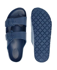 Alpine Swiss Men's Double Strap Eva Slide Sandals Sole Flat Casual Comfort Shoes