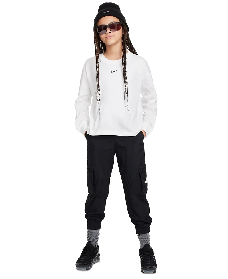 Nike Big Girls Sportswear Essential Long-Sleeve T-Shirt