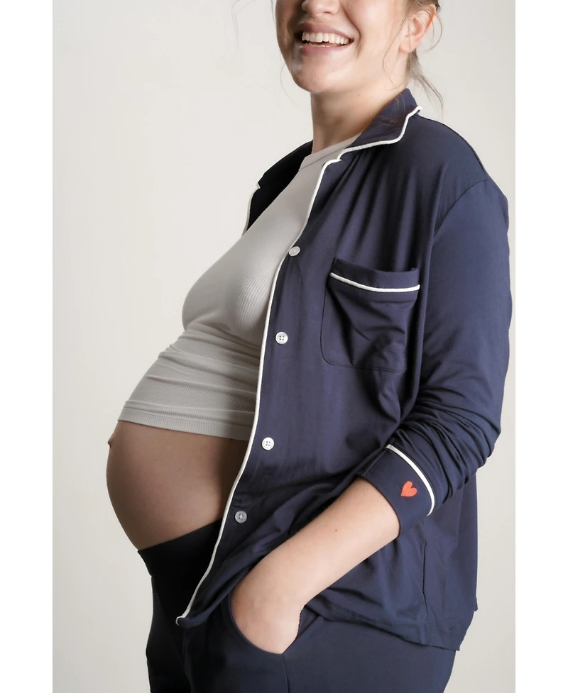 Nom Maternity Heart On My Sleeve Pajama Set