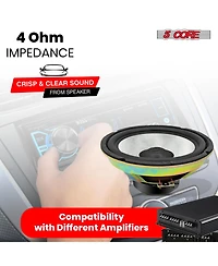 5 Core 8 Inch Subwoofer 900 W Amplified Bass 4 Ohm Audio Speaker System For Truck