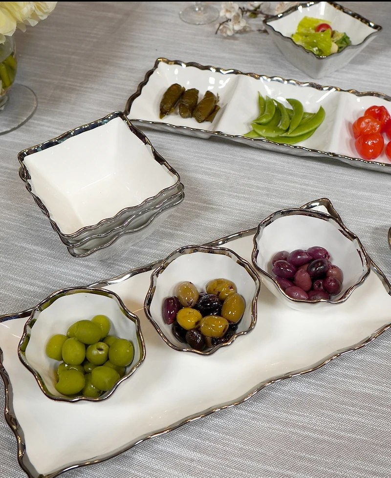 Certified International Regency Square Snack Bowls, Set of 4